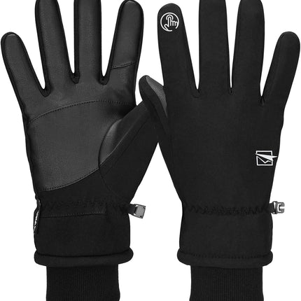 -30°F Winter Gloves Warm Thermal Gloves for Cold Weather Touch Screen Windproof Waterproof Gloves for Men Women Running Cycling Driving (Black,Large)