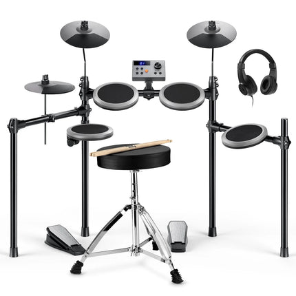 Electric Drum Set for Kids Beginner Christmas Birthday Gift, 150+ Sounds, Quiet Mesh Pad, DED-70 New