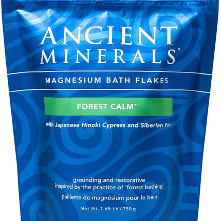Magnesium Bath Flakes Forest Calm - Resealable Magnesium Bag of Zechstein Chloride Alternative to Epsom Bath Salt (1.65 Lb)