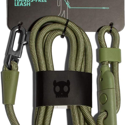 Army Green 4-In-1 Hands-Free Dog Leash – Adjustable for Crossbody, Waist, Long Leash, or Tether Use – Stylish, Lightweight, and Comfortable for Everyday Walks