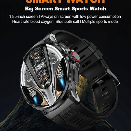 1.85" Ultra HD Smartwatch GPS Bluetooth Call Health Monitoring Watch Gym Gift
