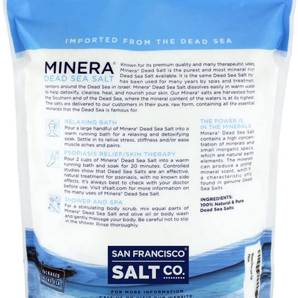 Fine Grain Dead Sea Salt for Bath & Soaking – 19 Lbs, Fast-Dissolving, 100% Pure & Natural, Unscented, Skin-Nourishing Bulk Sea Salt