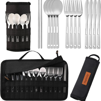 Camping Kitchen Equipment Camping Cooking Utensils Set Portable Picnic Cookware Bag Campfire Barbecue Appliances Essential Gadgets and Accessories Suitable for Tent Campers, Outdoor Picnic Barbecues