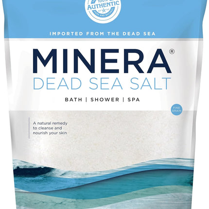 Fine Grain Dead Sea Salt for Bath & Soaking – 19 Lbs, Fast-Dissolving, 100% Pure & Natural, Unscented, Skin-Nourishing Bulk Sea Salt