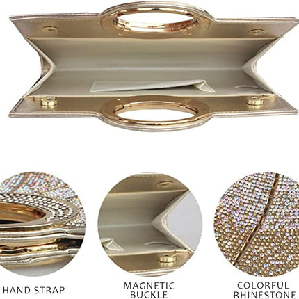 Clutch Purses for Women Rhinestone Evening Bag Wedding Party Cocktail Purses Handbags.