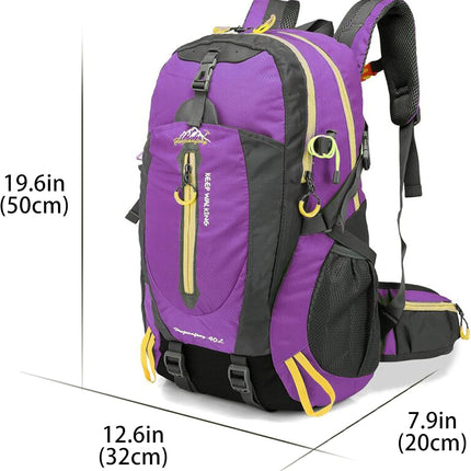 Hiking Backpack, 40L Waterproof Travel Backpack, Lightweight Hiking Backpack for Women Men, Hiking Daypacks for Camping, Travel, Climbing