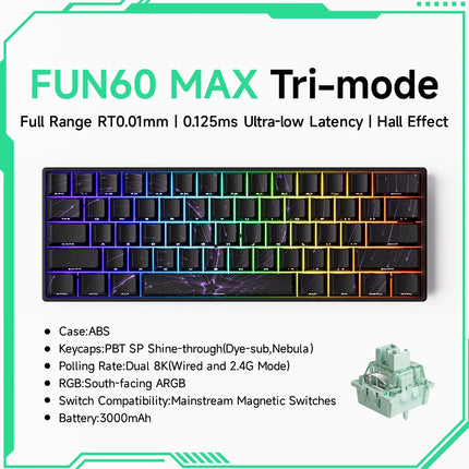 Monsgeek FUN68 FUN60 PRO&MAX HE Magnetic Keyboard 60% 65%Gaming Keyboards Rapid Trigger 8K Custom Keyboard Gamer Esports