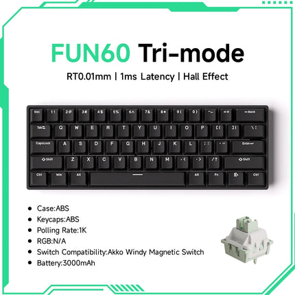 Monsgeek FUN68 FUN60 PRO&MAX HE Magnetic Keyboard 60% 65%Gaming Keyboards Rapid Trigger 8K Custom Keyboard Gamer Esports