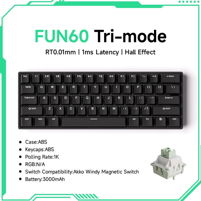 Monsgeek FUN68 FUN60 PRO&MAX HE Magnetic Keyboard 60% 65%Gaming Keyboards Rapid Trigger 8K Custom Keyboard Gamer Esports