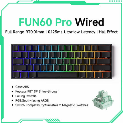 Monsgeek FUN68 FUN60 PRO&MAX HE Magnetic Keyboard 60% 65%Gaming Keyboards Rapid Trigger 8K Custom Keyboard Gamer Esports