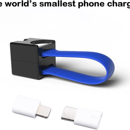 Portable Magnetic AA/AAA Battery Phone Emergency Charger with Microusb-Lightning Adapter and Microusb-Typec Adapter Suit for Cell Phone Smart Devices