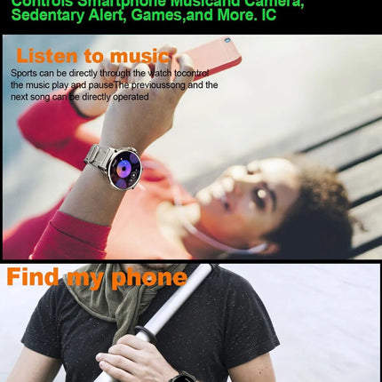 1.85" Ultra HD Smartwatch GPS Bluetooth Call Health Monitoring Watch Gym Gift