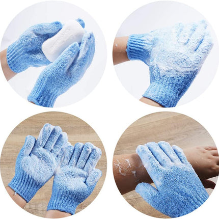 10 Pairs Exfoliating Gloves,Made of 100% Nylon,10 Colors Double Sided Exfoliating Gloves for Beauty Spa Massage Skin Shower Body Scrubber Bathing Accessories.