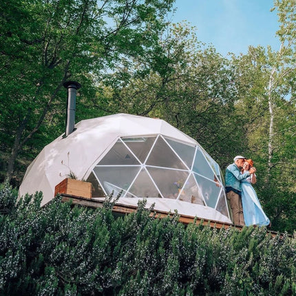 Luxury Accommodation Living Eco Dome Hotel Tents 6M-15M PVC Leisure round Canvas Glamping Dome Tent
