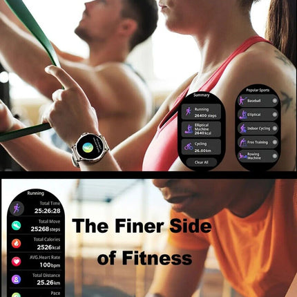 1.85" Ultra HD Smartwatch GPS Bluetooth Call Health Monitoring Watch Gym Gift