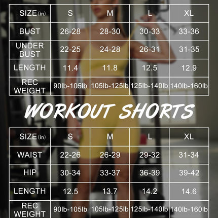 Workout Sets for Women 2 Piece Outfits Gym Shorts Women High Waisted with Adjustable Padded Sports Bra Gym Sets
