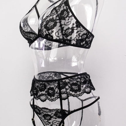 Women Lingerie with Stockings and Gloves or Eye-Mask,Garter Belt Lingerie Set