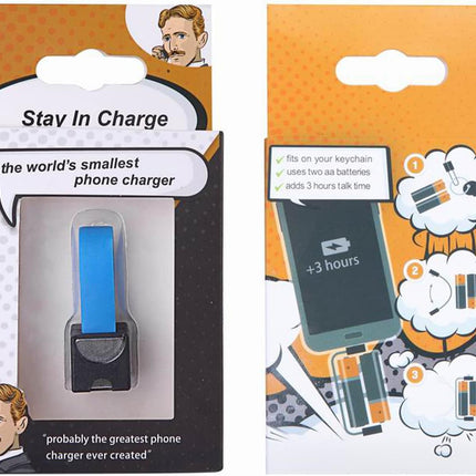 Portable Magnetic AA/AAA Battery Phone Emergency Charger with Microusb-Lightning Adapter and Microusb-Typec Adapter Suit for Cell Phone Smart Devices