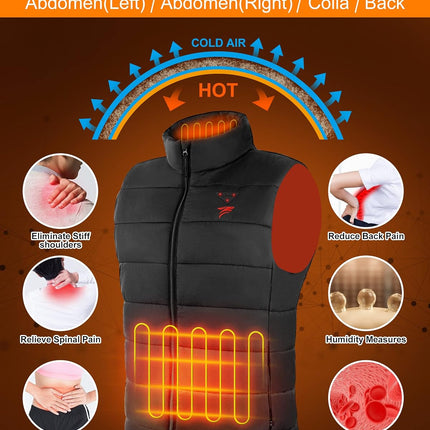 Heated Vest for Men with Battery Pack Included, Warming Men'S Heated Vest Electric, Lightweight Heated Jacket