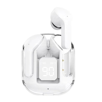 Original T2 Wireless Bluetooth Earphone Transparent HIFI Headphones LED Power Digital Display Stereo Sound Earphones for Phone