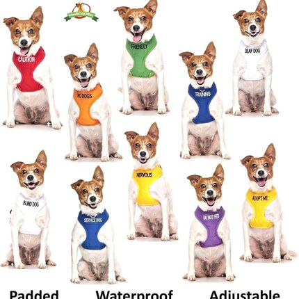 Deaf Dog White Warm Dog Coats S M M L L XL Waterproof Reflective Fleece Lined Prevents Accidents by Warning Others of Your Dog in Advance (M-L Back 17" (43Cm)