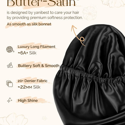 Long Bonnet Braid Bonnet for Sleeping Adjustable Satin Silk Bonnet for Braids Sleep Bonnet for Women Locs